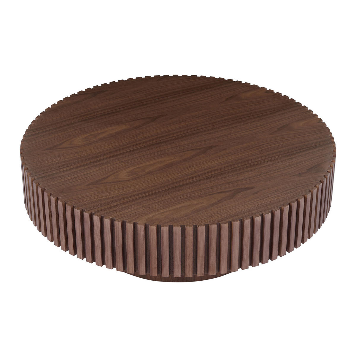 COUCHTISCH 80/80/35 cm walnuss aus MDF mit Rillenrand - Walnussfarben, Holzwerkstoff (80/80/35cm) - OKWISH