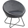 COCKTAILSESSEL Centera,83 x 73 x 82 cm,Samtoptik anthrazit - Anthrazit/Samtahornfarben, Metall (83/82/73cm) - tectake