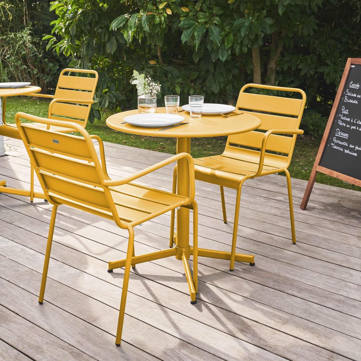 GARTENSET 3-tlg., Gelb - Gelb, Metall - Oviala