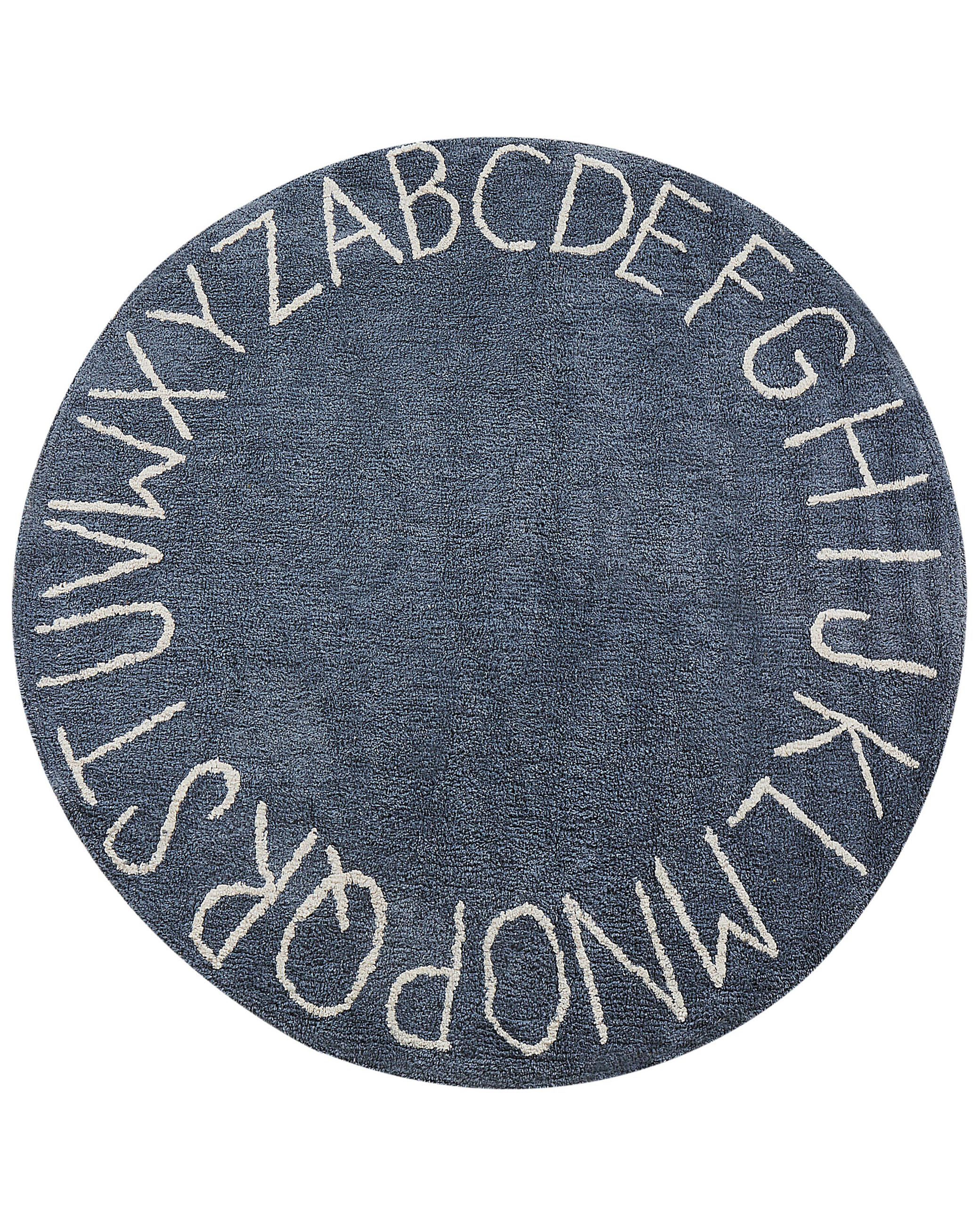 KINDERTEPPICH Vurgun 120/120 cm - Blau/Weiß, Textil (120/120cm) - Beliani