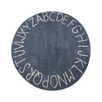 KINDERTEPPICH Vurgun 120/120 cm - Blau/Weiß, Textil (120/120cm) - Beliani