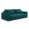 3-SITZER SOFA mit Schlaffunktion Samt Stoff Blau - Blau/Petrol, Kunststoff/Textil (238/82/105cm) - LaMiaSofa