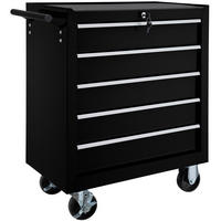 WERKZEUGWAGEN ,Rollen Ø 100 mm,schwarz - Schwarz, Metall (33/79/69cm) - tectake