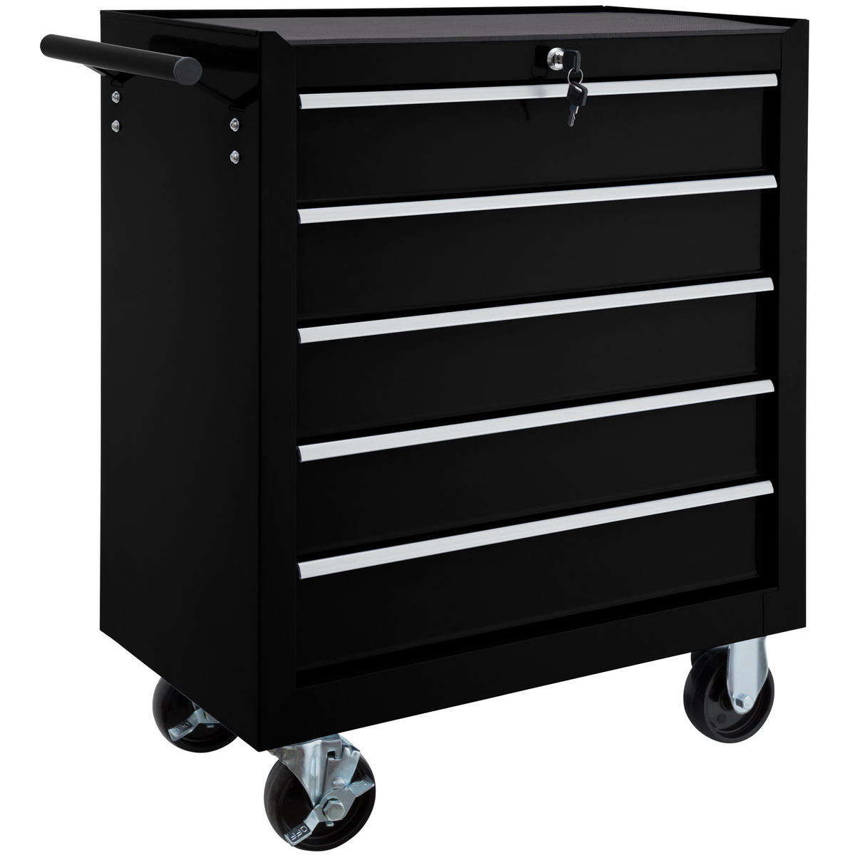 WERKZEUGWAGEN ,Rollen Ø 100 mm,schwarz - Schwarz, Metall (33/79/69cm) - tectake