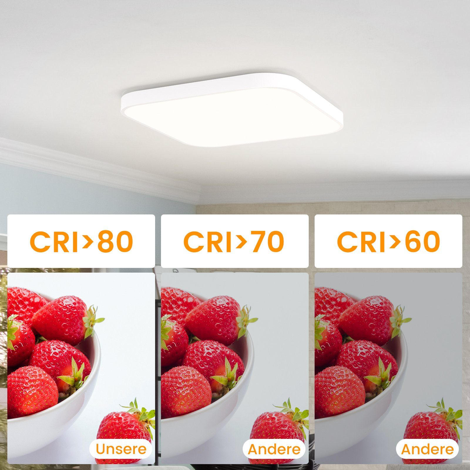 Thumbnail - Nettlife Led-Deckenleuchte, Weiß, Kunststoff, 27x3x27 cm, Lampen & Leuchten, LED Beleuchtung, LED-Deckenleuchten