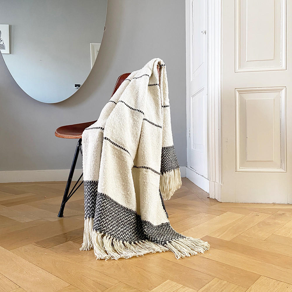 Thumbnail - Malagoon Decke, Weiß, Textil, Mode, Rechteckig, 125x150 cm, Wohntextilien, Decken