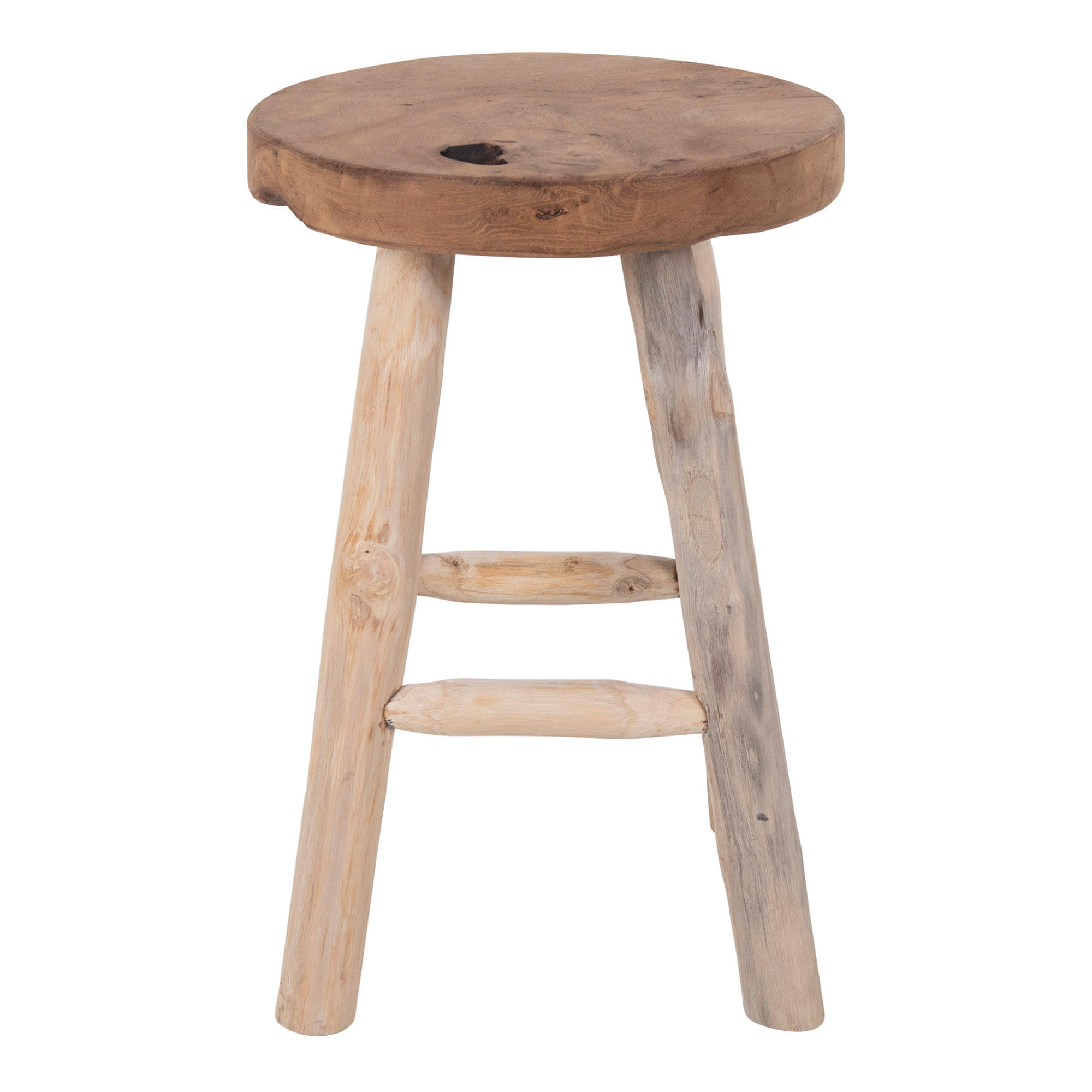 SITZBANK, Bakira, Natur, Holz, 30 x 30 x 45 cm - Naturfarben, Holz/Textil (30/45/30cm) - ebuy24