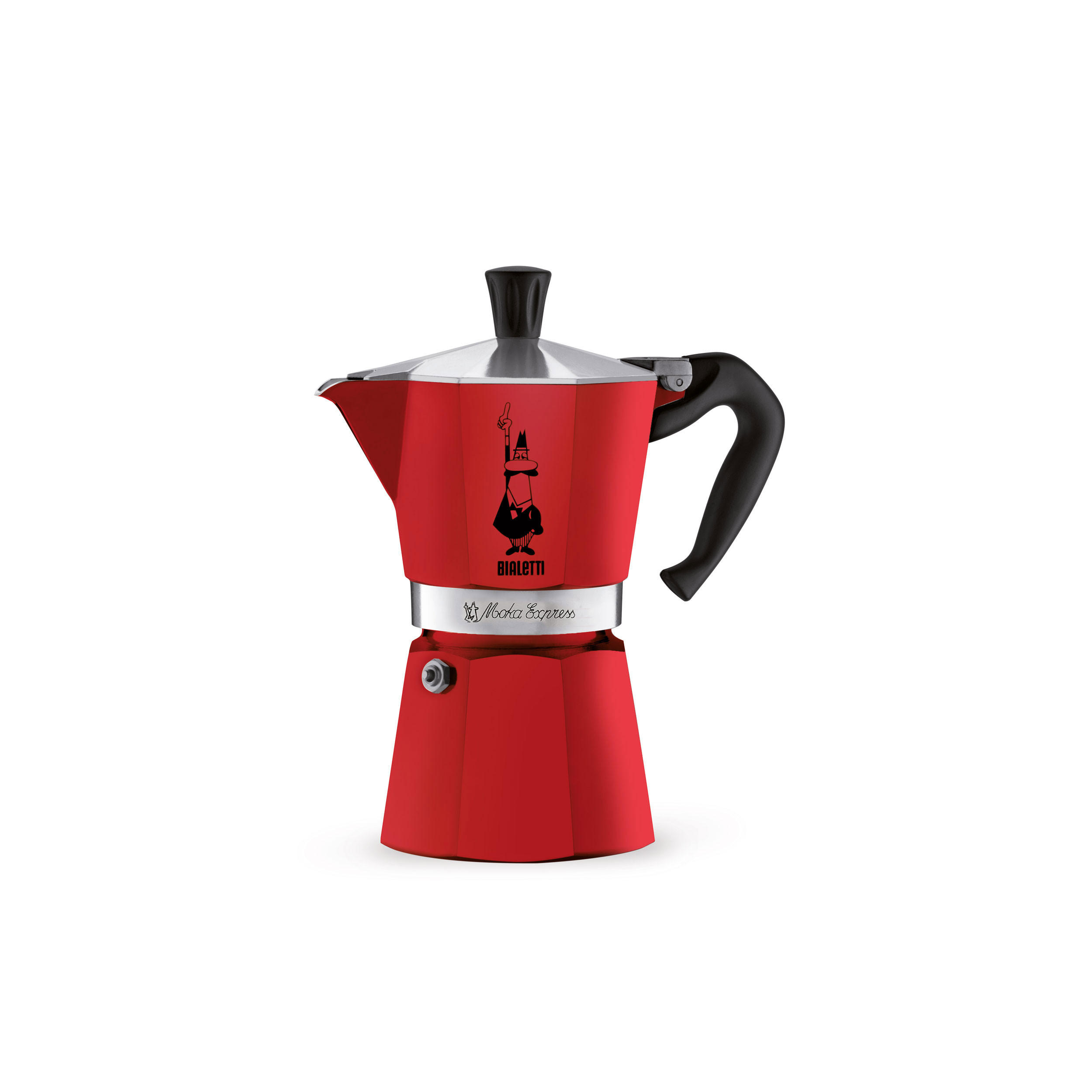 ESPRESSOKOCHER Moka Express Color für 6 Tassen, Aluminium, Rot, 270 ml - Rot, Metall (10/25/14cm) - Bialetti