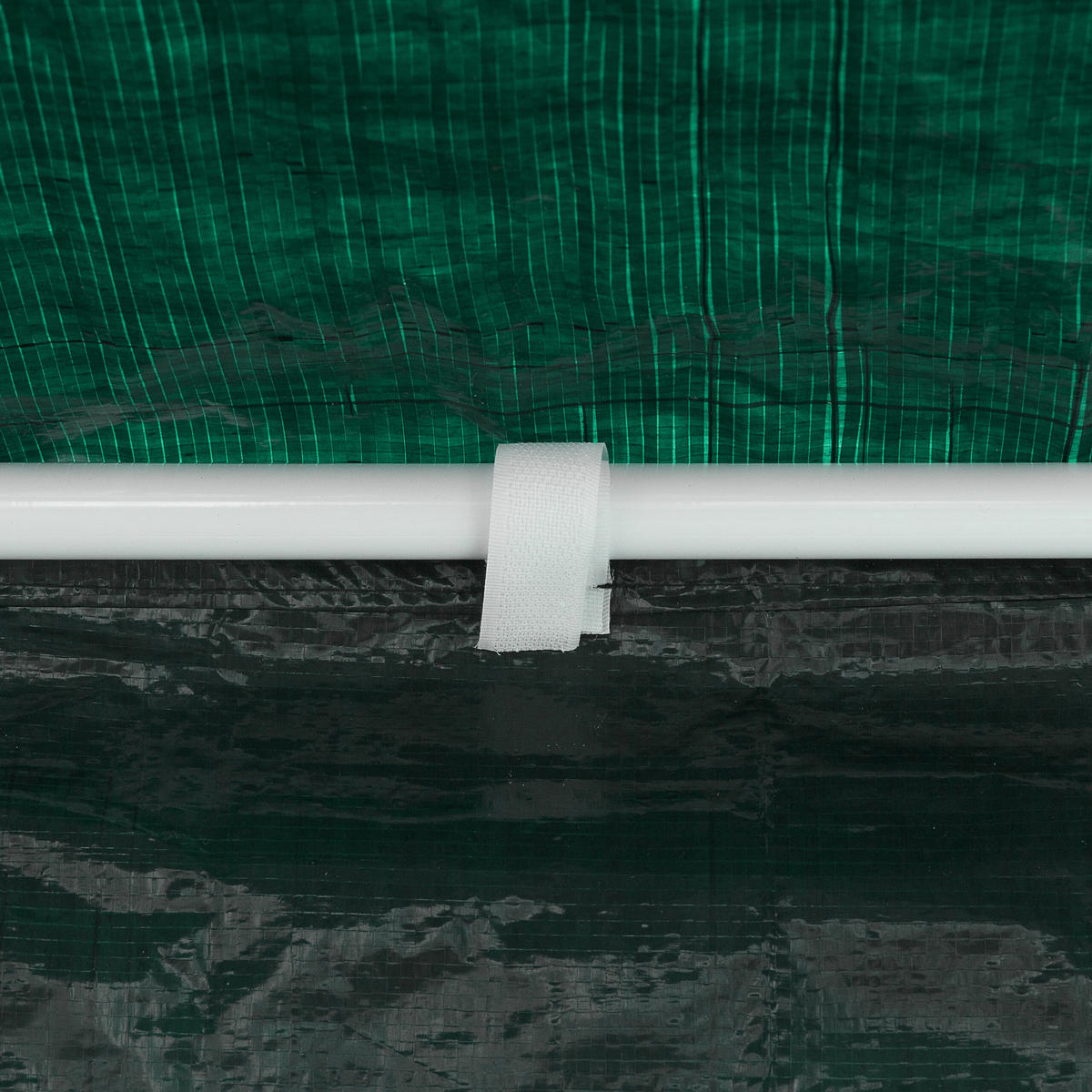SIDOVÄGG Grön 2-pack med fönster - Grön, Plast (290/190/0.5cm) - Relaxdays