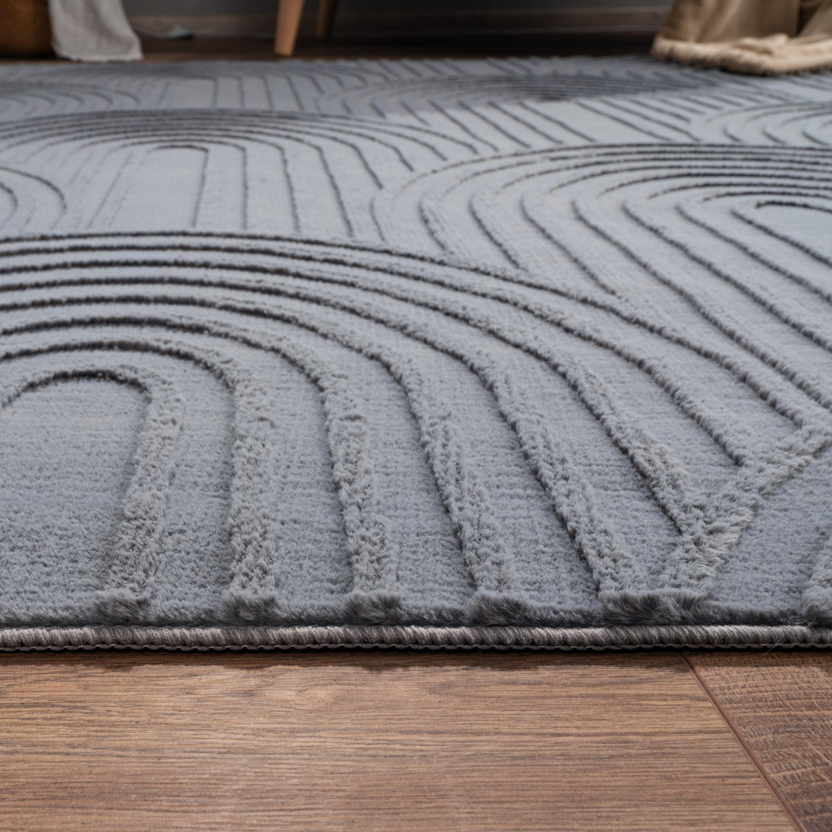 KURZFLORTEPPICH 240/340 cm Lelystad 524 - Anthrazit, Textil (240/340cm) - Paco Home