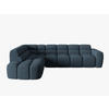 ECKSOFA links Lisa aus strukturiertem Stoff dunkelblau 5 Sitzplätze - Dunkelblau, Textil (234/293cm) - Micadoni