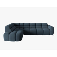 ECKSOFA links Lisa aus strukturiertem Stoff dunkelblau 5 Sitzplätze - Dunkelblau, Textil (234/293cm) - Micadoni