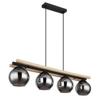 LED HÄNGELEUCHTE CONNI Holz Braun - Braun, Holz (85/15/120cm) - Globo Lighting