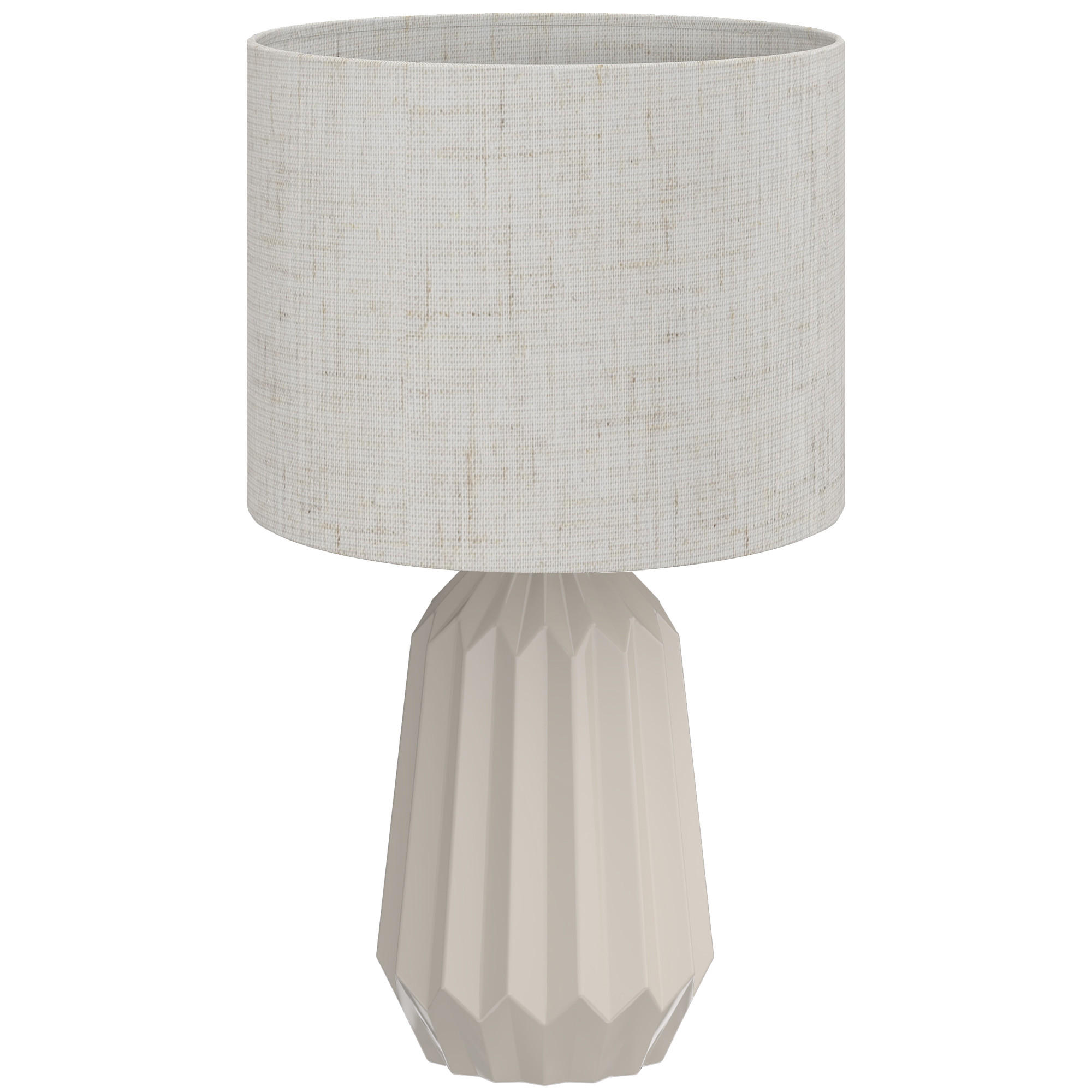 TISCHLAMPE Keramik Leinen Beige - Beige, Keramik (22/22/39cm) - HOMCOM
