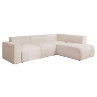 ECKSOFA ZAVO Feiner Mischstoff in Creme - Creme, Holzwerkstoff/Kunststoff (310/218cm) - Idohome