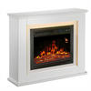 ELEKTROKAMIN 2000W rechteckig weiß mit Flammeneffekt - Weiß, Holz (100/82/28cm) - Juskys