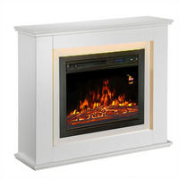 ELEKTROKAMIN 2000W rechteckig weiß mit Flammeneffekt - Weiß, Holz (100/82/28cm) - Juskys