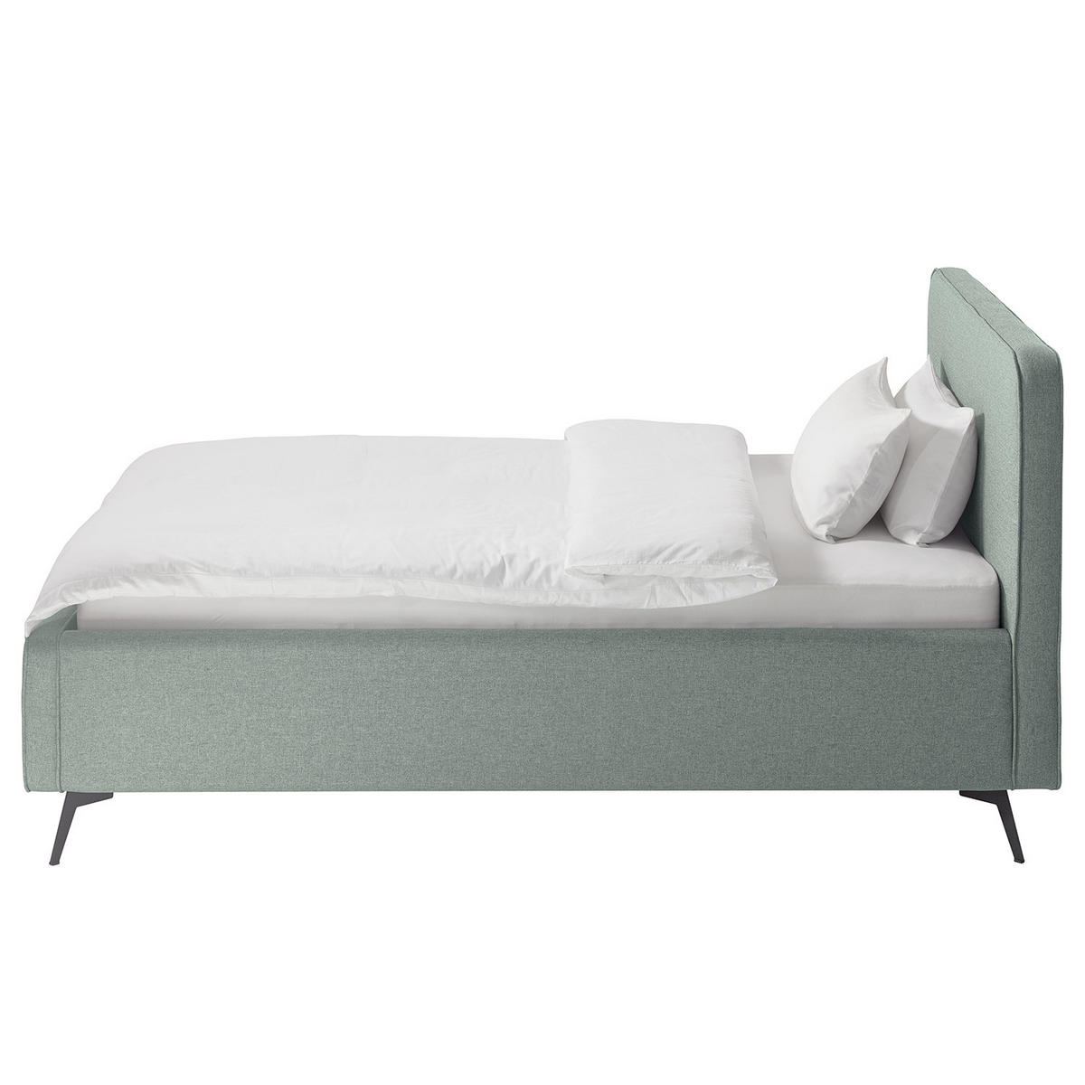 POLSTERBETT - Mintgrün, Textil/Metall (140/200cm) - home24