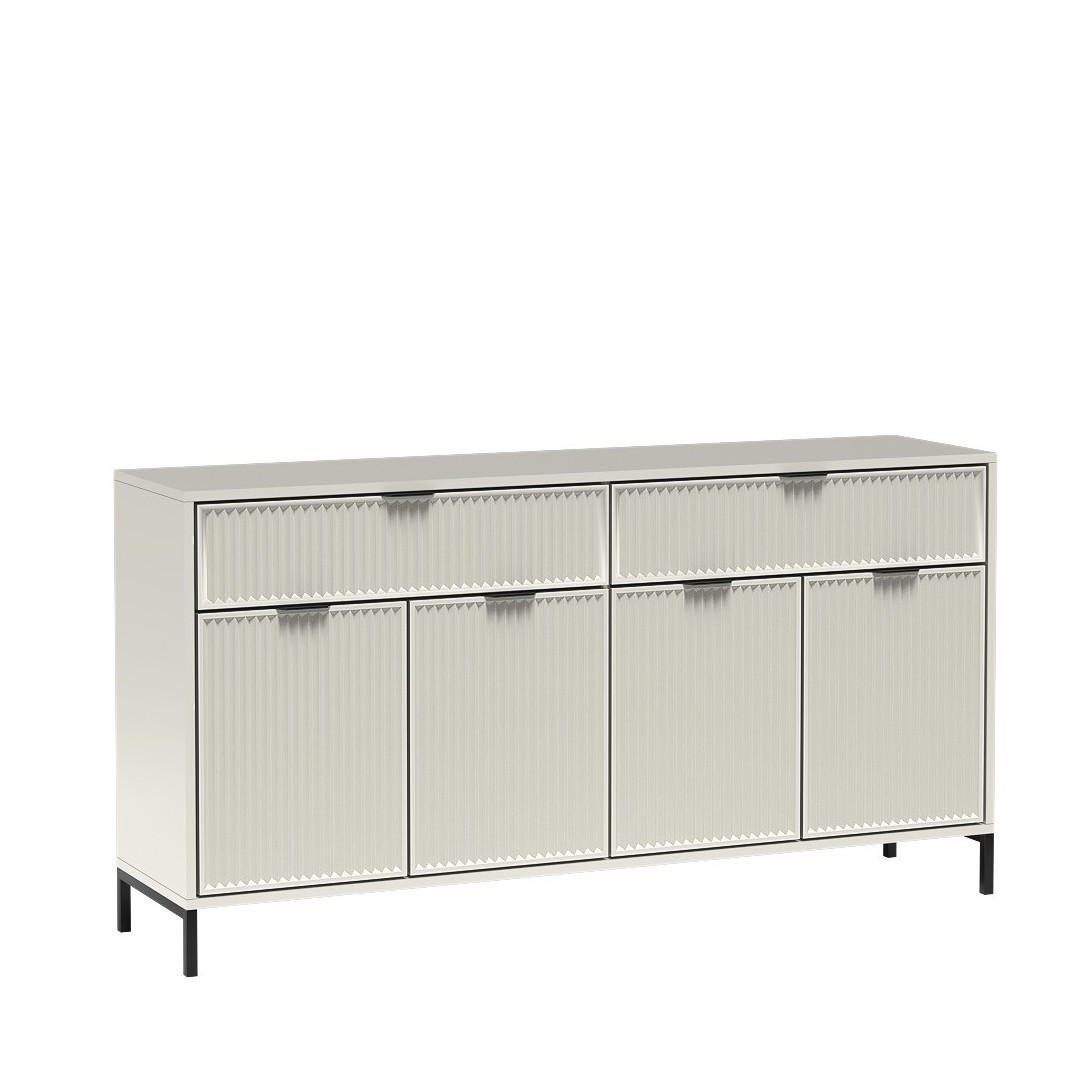 KOMMODE ZIGO 165,5/86/40,6cm mit 2 Schubladen 4 Türen Kaschmir - Kaschmir, Holzwerkstoff (165.5/86/40.6cm) - MASSENO