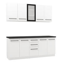 KÜCHENLEERBLOCK 200 cm Weiß - Schwarz/Weiß, Holz (200/200/60cm) - Homestyle4u