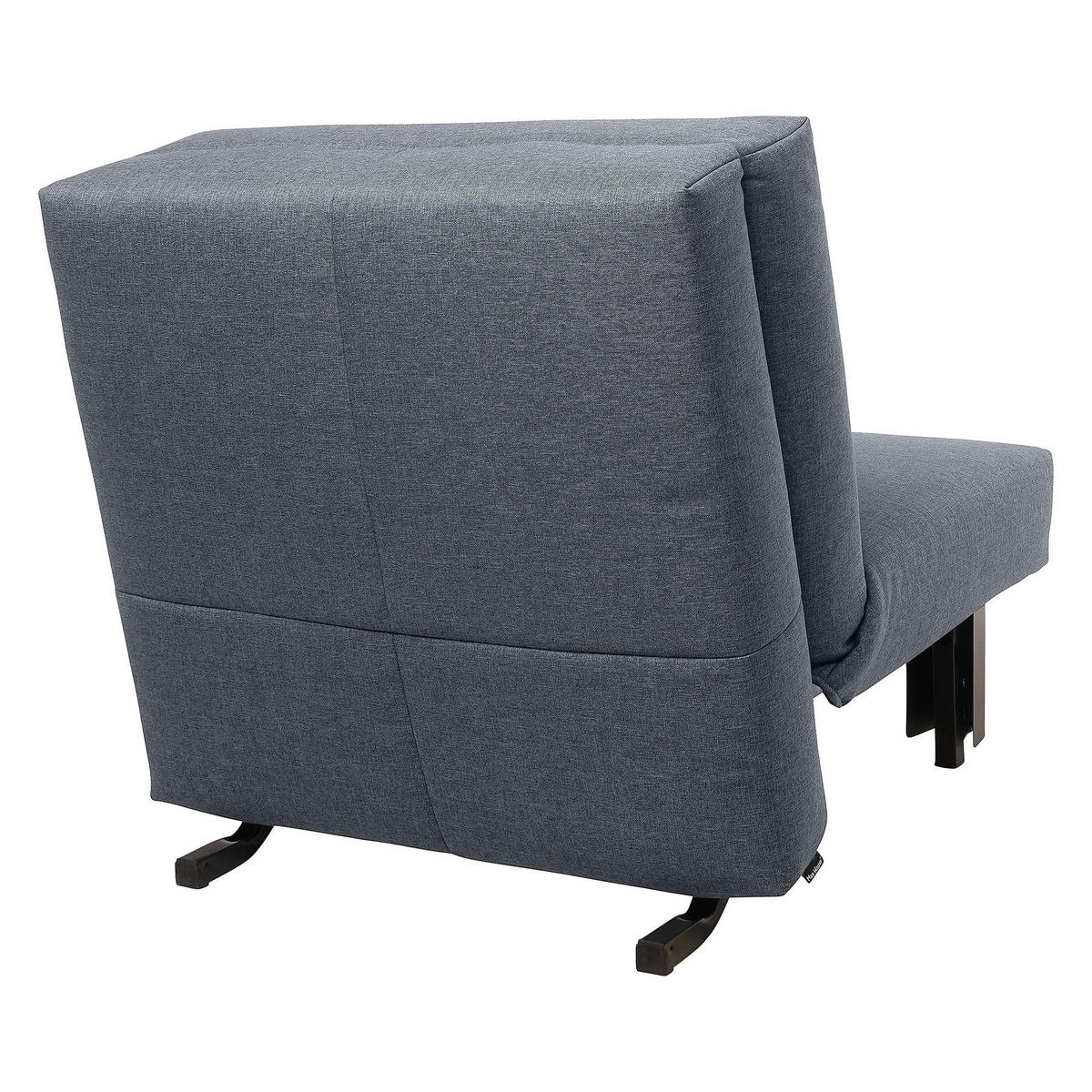 FALTSESSEL Kalomira Bezug Flachgewebe Metall schwarz / denim - Blaugrau, Kunststoff (100/85/85cm) - 58aufmkessel