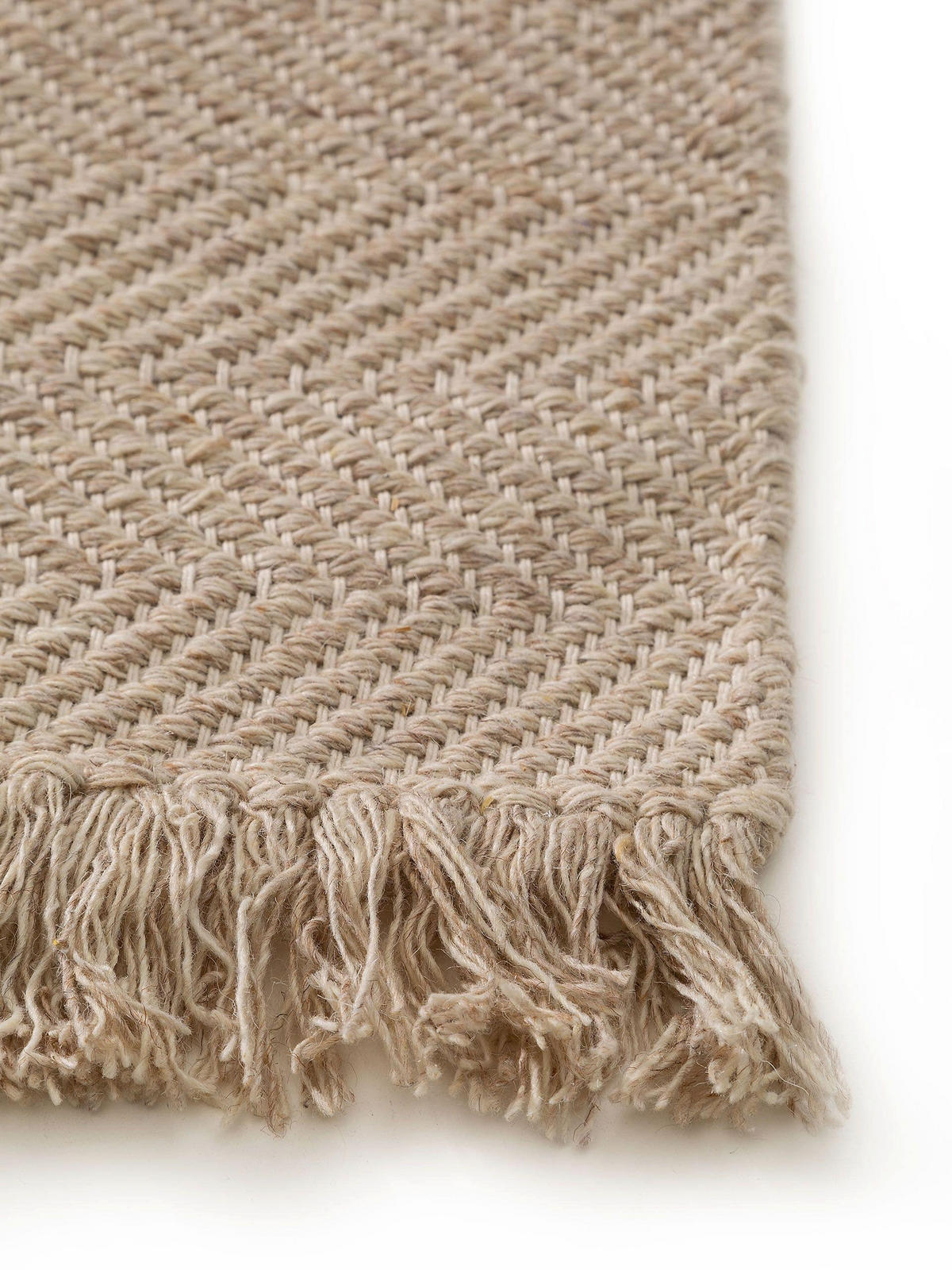 WOLLTEPPICH-LÄUFER Lars Beige 70x200 cm - Beige, Textil (70/200cm) - benuta Pure