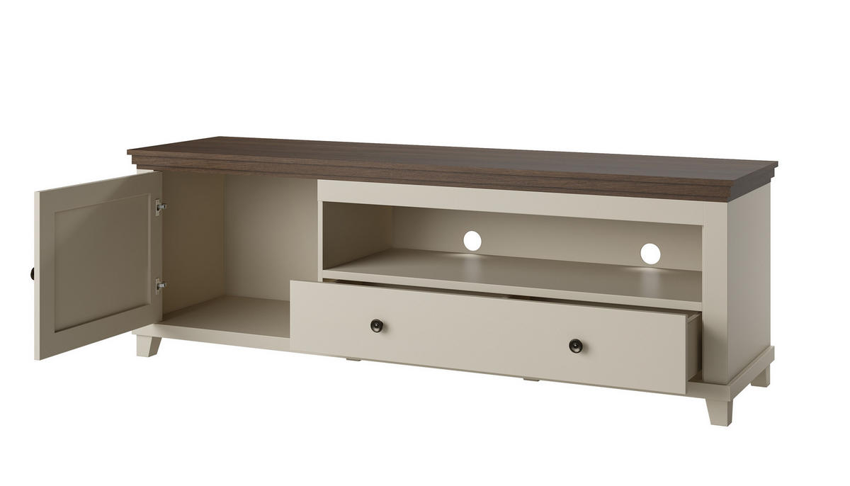 LOWBOARD EVANDRO 181/61/49 cm, Beige - Beige, Holzwerkstoff (181/61/49cm) - MASSENO