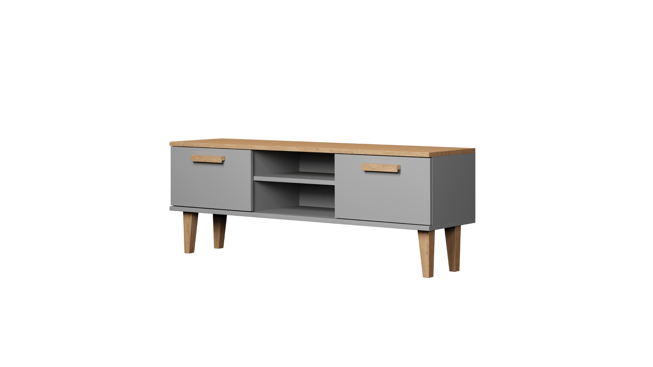 RAUMHIRSCH FURNITURE NÍZKÁ SKŘÍŇKA Denver šedá 120/47,2/35 cm