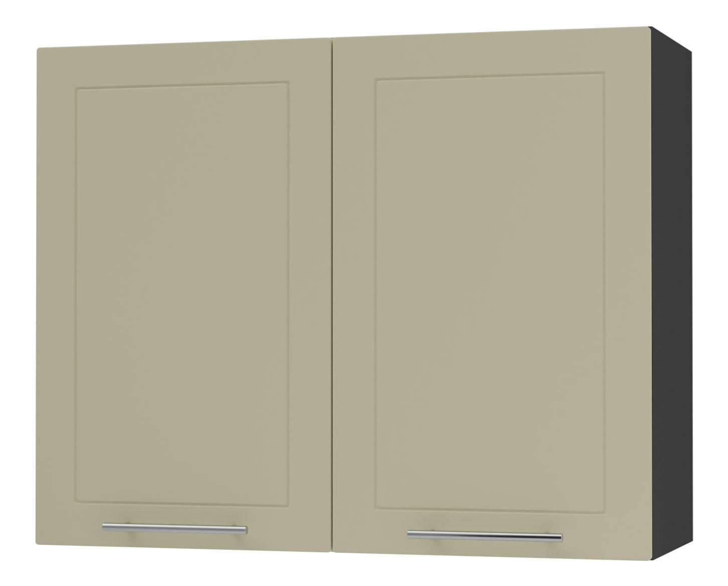Feldmann-Wohnen Küchenhängeschrank Creme, Schwarz 90x72x32.5 cm