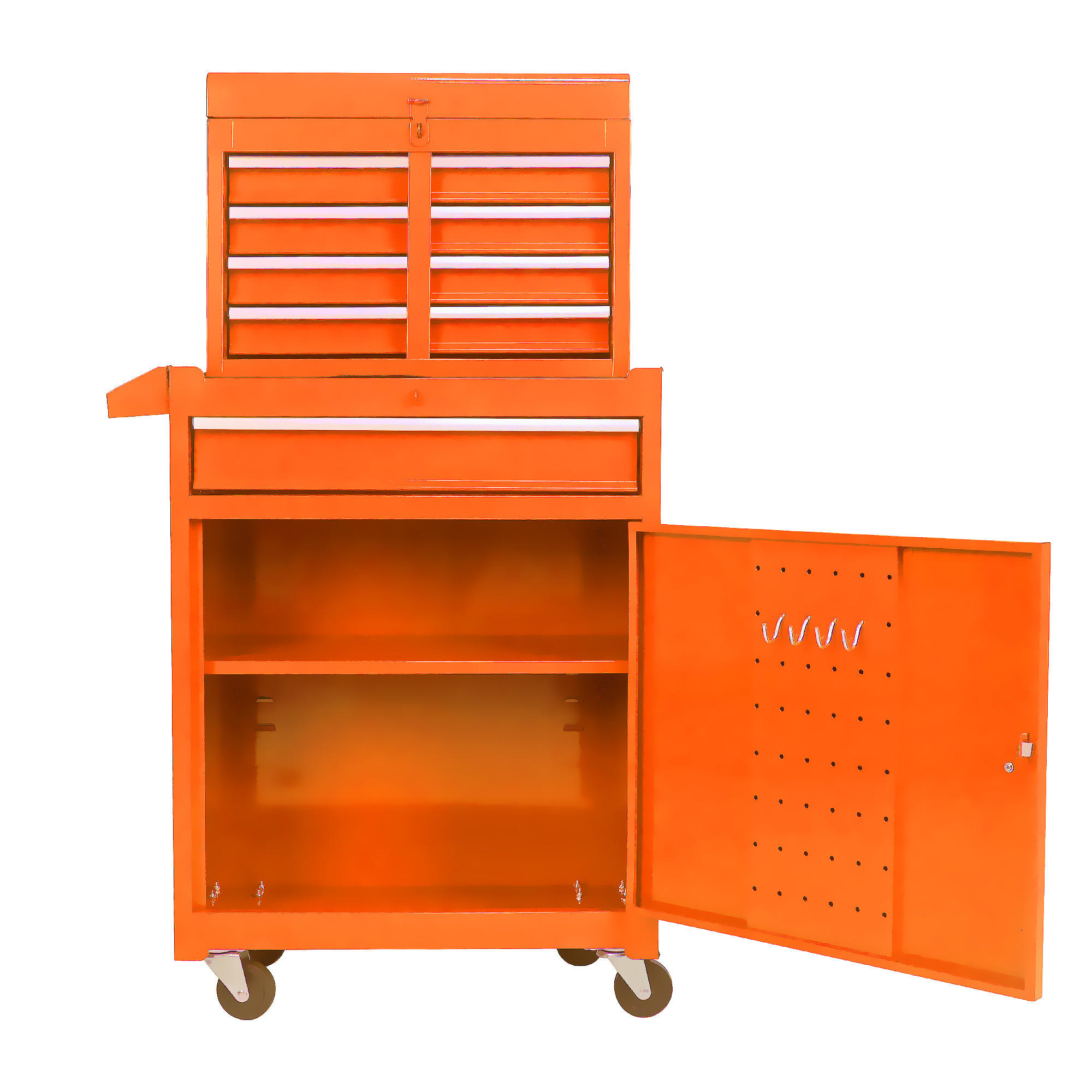 KOMBINATIONSKOFFER – mit 5 Schubladen (orange) - Orange, Metall (28/102/58.5cm) - DCA