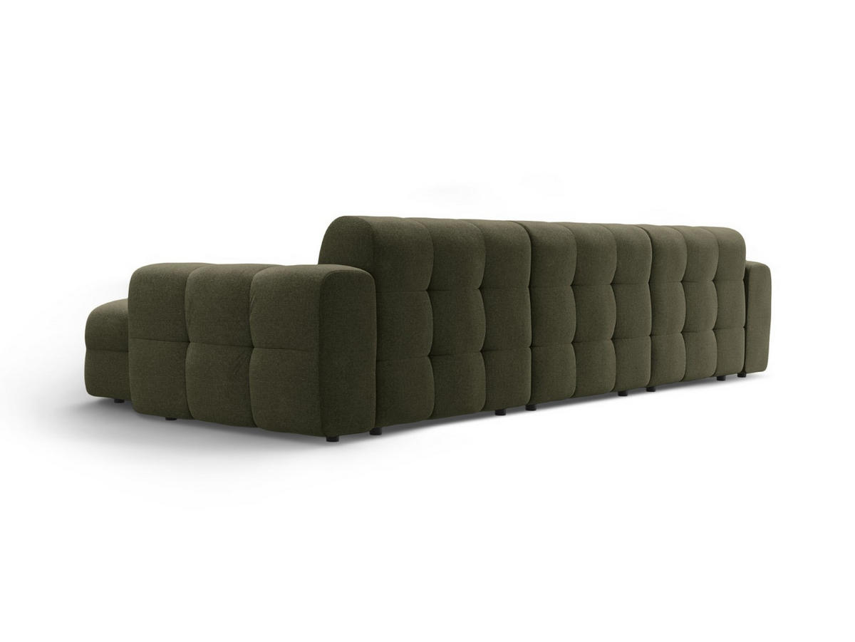 ECKSOFA rechts Kendal aus strukturiertem Stoff amazonasgrün 5 Sitzplätze - Waldgrün, Textil (173/357cm) - Micadoni