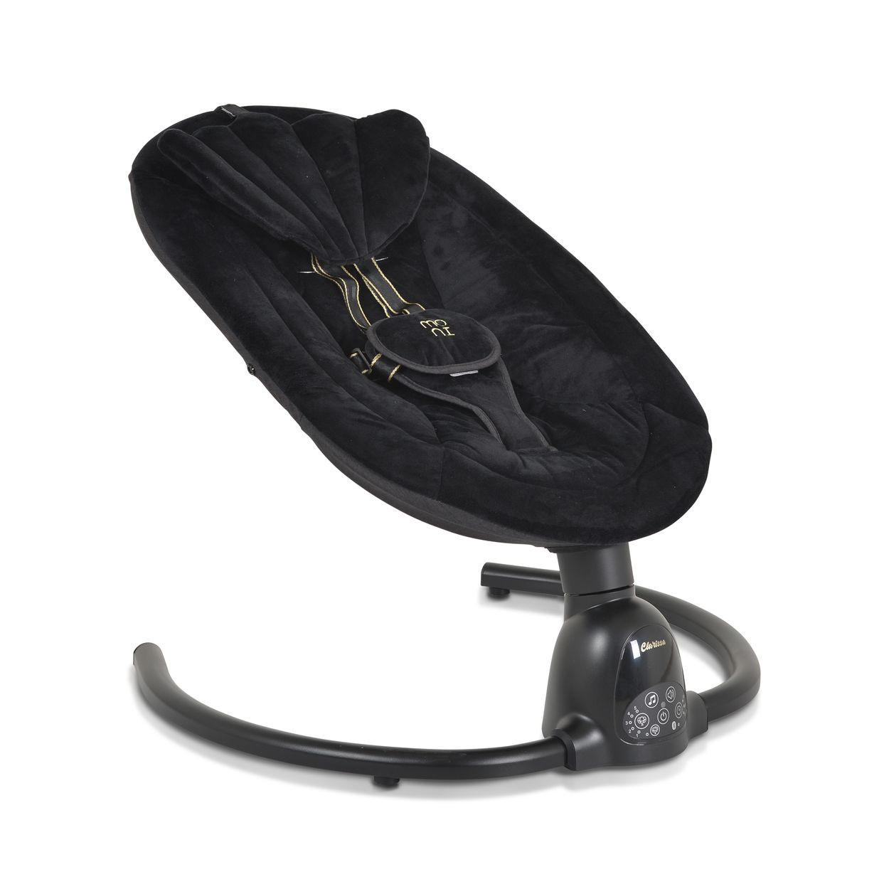BABYWIPPE Clarissa schwarz 5 Schaukelgeschwindigkeiten, Bluetooth, Fernbedienung, Timer - Schwarz, Metall - Moni