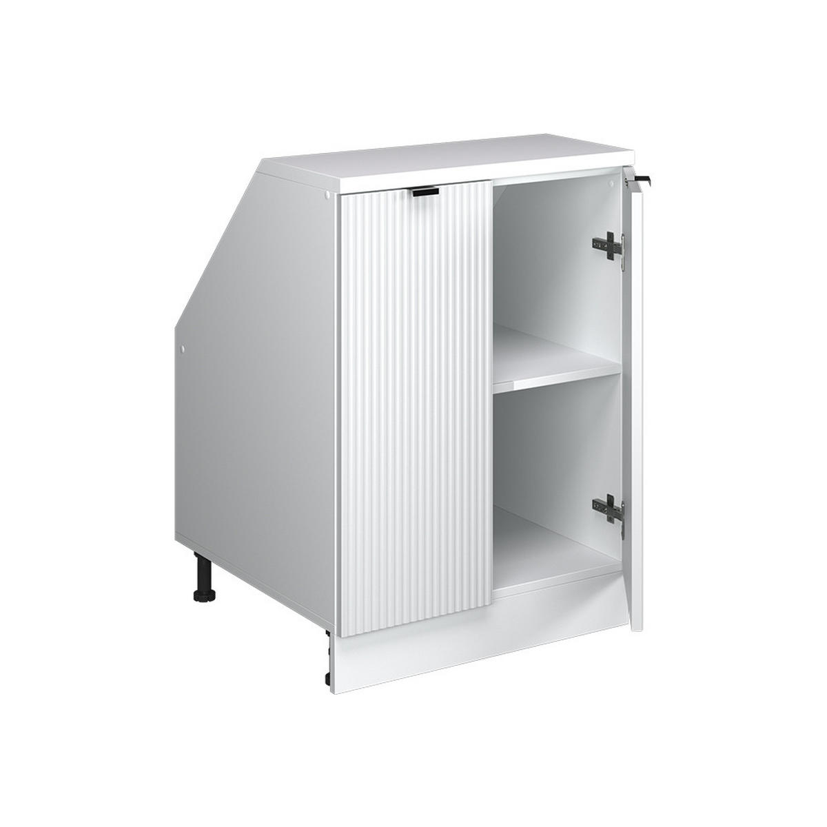 ORMARIĆ ZA KOSI KROV S VRATA Rion Bijeli grebeni 60 x 81.6 cm s 2 vrata, korpus ormara dubine 60 cm - bijela, drvni materijal (60/83.8/60cm) - Vicco