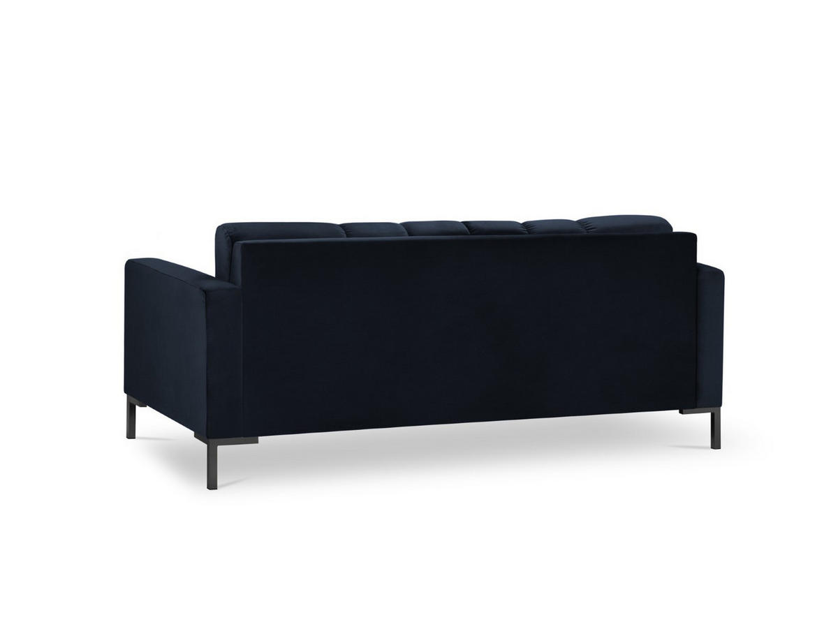 SOFA Mamaia aus Samt dunkelblau 2 Sitzplätze - Dunkelblau, Textil (92/75/152cm) - Micadoni