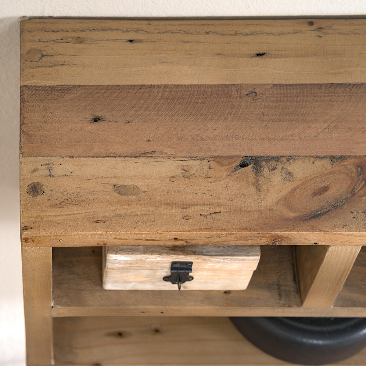 WANDREGAL 6 Fächern - Pinie massiv - Braun, Holz (100/26/16cm) - home24