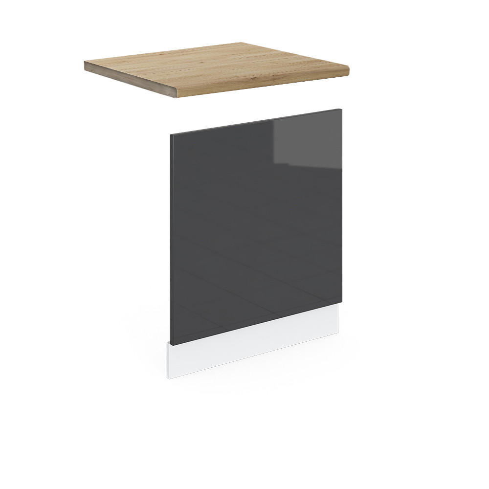 FRONTPANEL R-Line Antracit högblank 60 cm , AP Oak Antracit, Vit 57.2/60/60 cm
