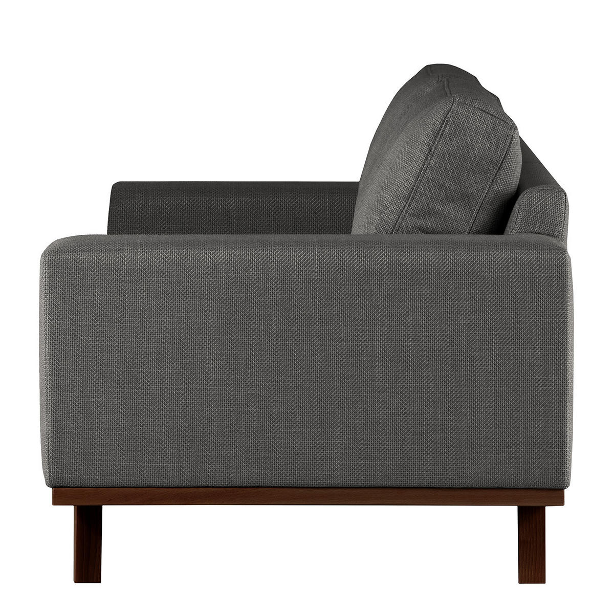 SESSEL - Dunkelgrau/Buchefarben, Buchenholz/Textil (122/81/88cm) - home24