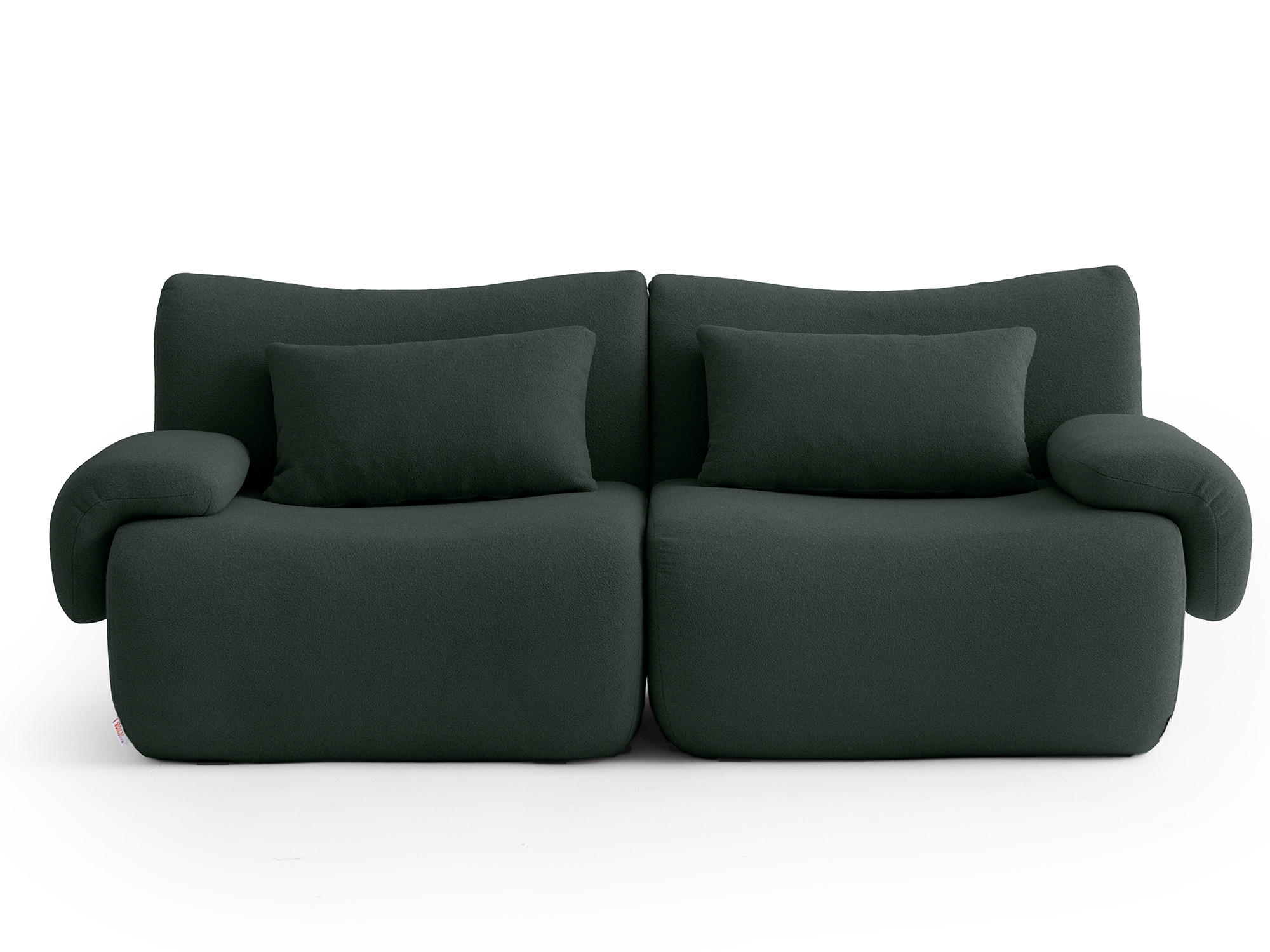 2-SITZER-SOFA Bouclé-Stoff Waldgrün - Waldgrün, Textil (194/73/95cm) - MILYsofa