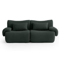 2-SITZER-SOFA Bouclé-Stoff Waldgrün - Waldgrün, Textil (194/73/95cm) - MILYsofa