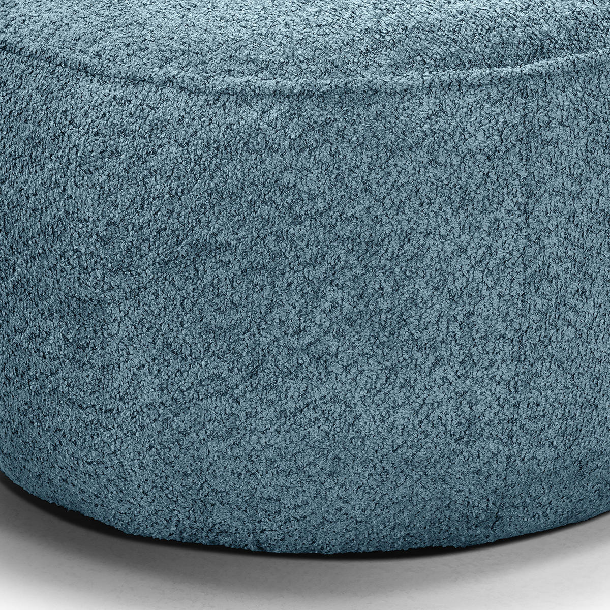 POLSTERHOCKER - Schwarz/Hellblau, Kunststoff/Textil (59/45/59cm) - home24