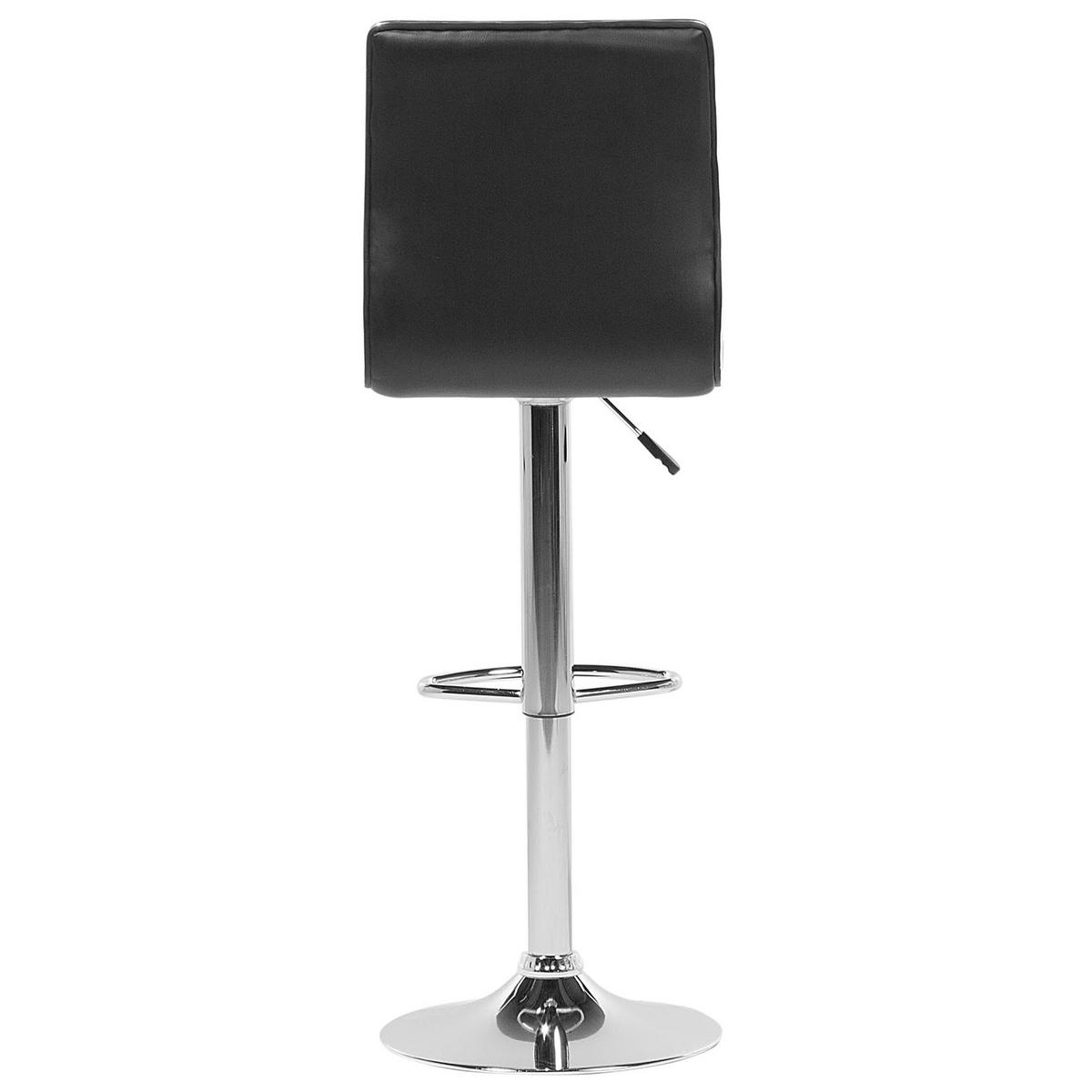 BARHOCKER 2er-Set Kunstleder Schwarz Lucerne - Schwarz, Textil/Metall (40/116/39cm) - Beliani