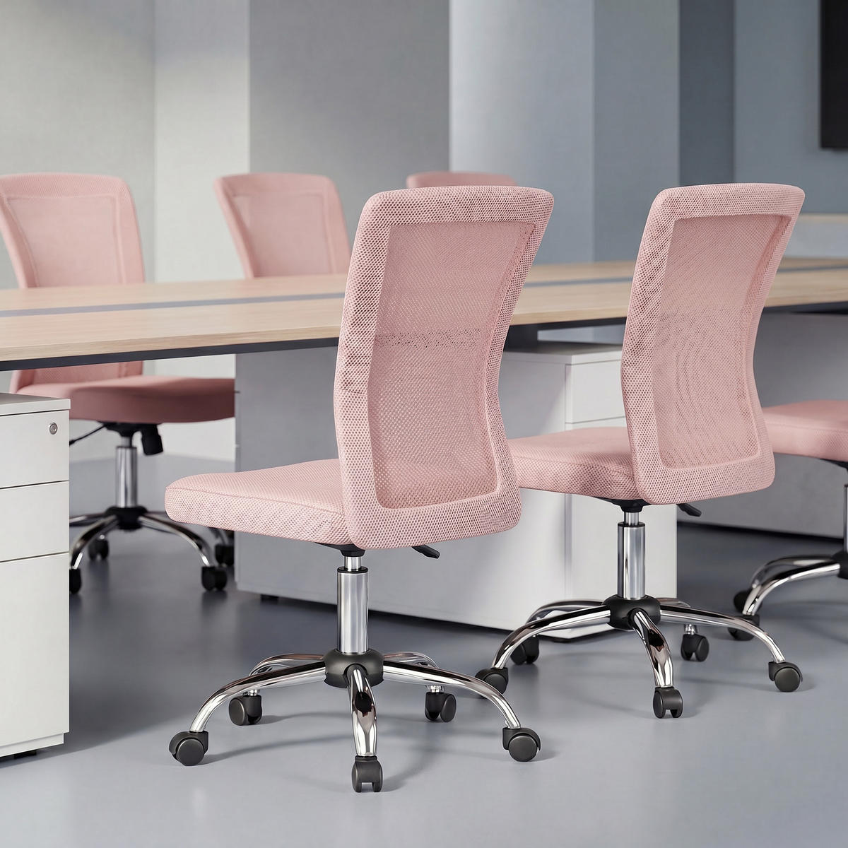 BÜROSTUHL Rosa 43.0/58.0/100.0 cm - Rosa, Textil (58/100/43cm)