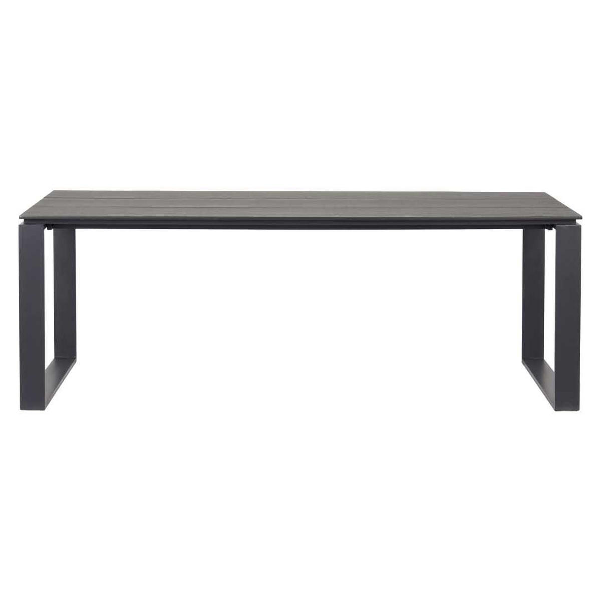 GARTENTISCH, Martinus, Schwarz, HDPE, 210 x 100 x 75 cm - Schwarz, Kunststoff (100/210/75cm) - ebuy24