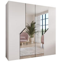 DREHTÜRENSCHRANK 202/200/52 4-türig - Schwarz/Weiß, Holz/Metall (200/202/52cm) - Abiks Möbel