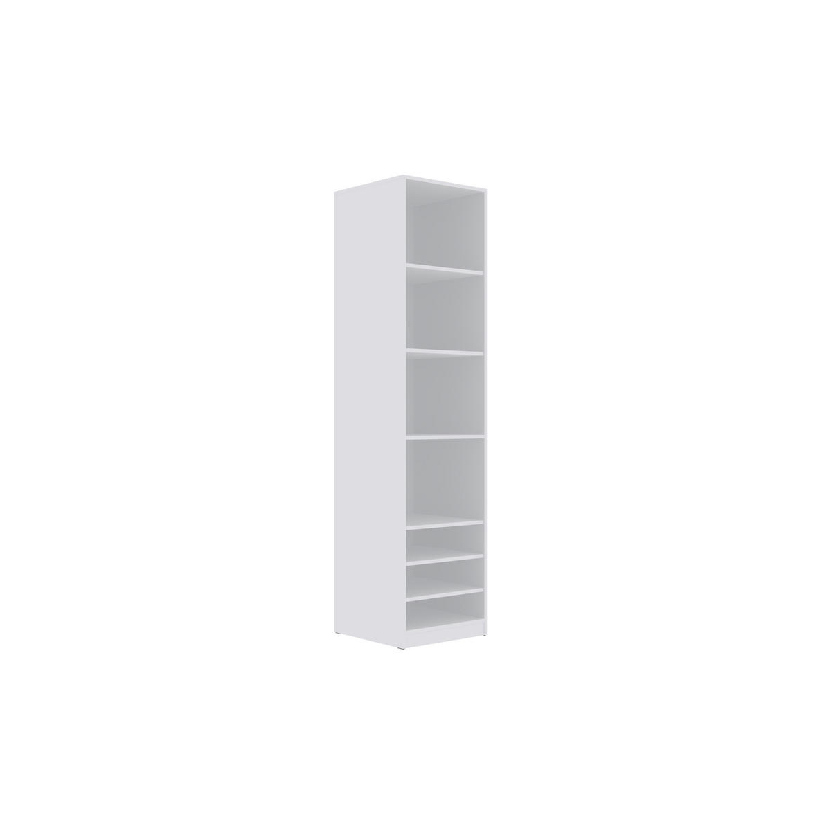 GARDEROBENSCHRANK OFFEN TRES W/B Weiß 180/206/51 cm - Weiß, Holzwerkstoff (180/206/51cm) - Marmex Möbel