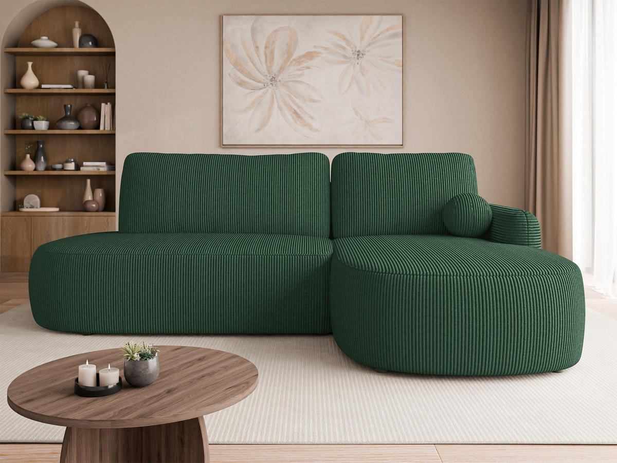 COLTAR Loridu O Reiat, Dreapta - verde închis/negru, material plastic/material textil (174/274cm) - MIRJAN24