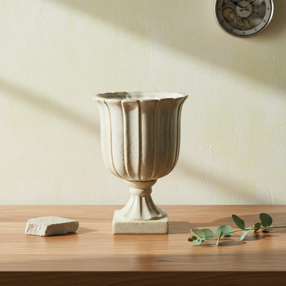 VASE Evam beige 20/20/28.5 Keramik - Beige, Keramik (28.5cm) - Mondex