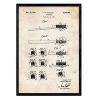 POSTER Patent Zahnbürste A3 Rahmenlos - Klar, Papier (29.7/5/42cm) - Nacnic