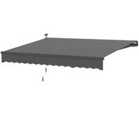 MARKISE 400 cm Handkurbel UV grau - Grau, Metall (395/150/300cm) - Fortuna Lai