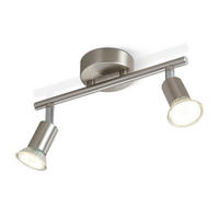 DECKENSTRAHLER Grüner 25/8/13cm - Silberfarben, Metall (25/8/13cm) - ZMH